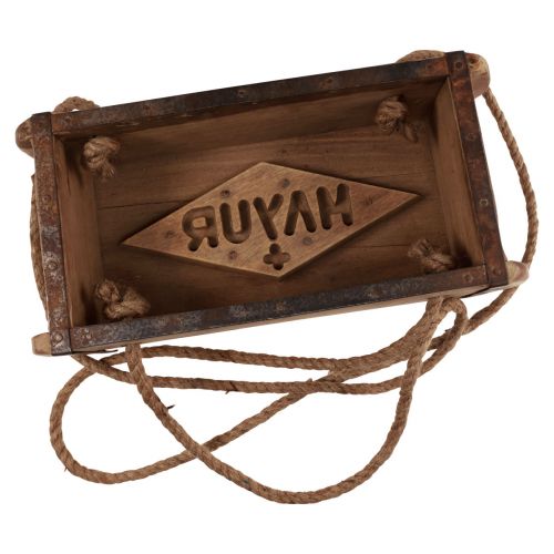 Produkt Wiszący kosz drewniany kształt cegły drewno upcykling 31,5×15×10cm