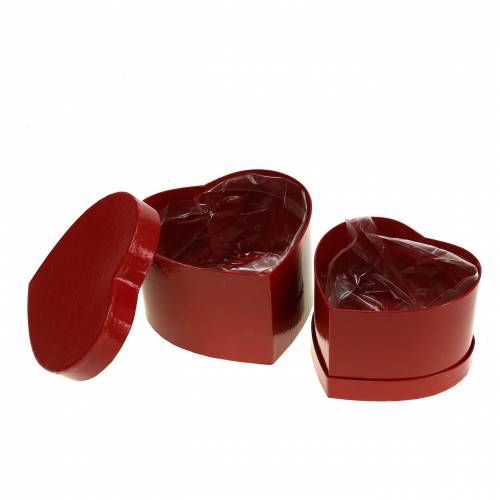 Flower Box Heart Red 14/16cm Zestaw 2 szt.