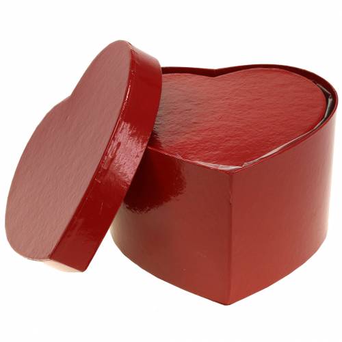 Floristik24 Flower Box Heart Red 14/16cm Zestaw 2 szt.