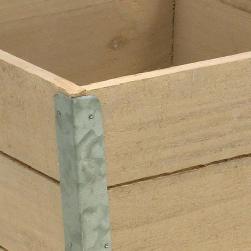 Produkt Doniczka drewniana shabby chic beżowa 12,5×14,5×14,5cm