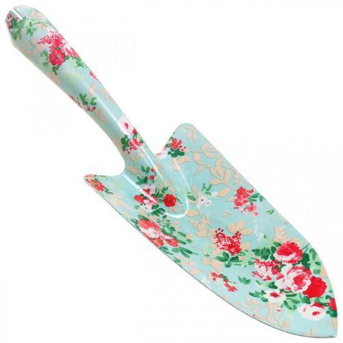 Floristik24 Metalowa łopata, ręczna łopata z kwiatowym wzorem, kielnia do roślin, łopata ogrodowa L28cm