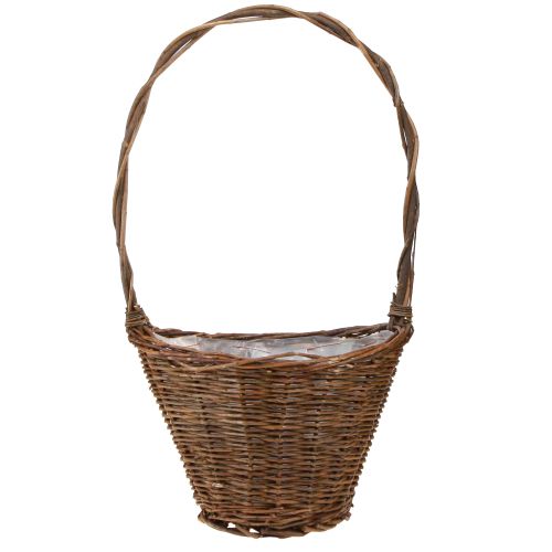 Produkt Kosz na kwiaty Uchwyt do koszyka wiklinowego Naturalny 29/23/21cm Zestaw 3 sztuk