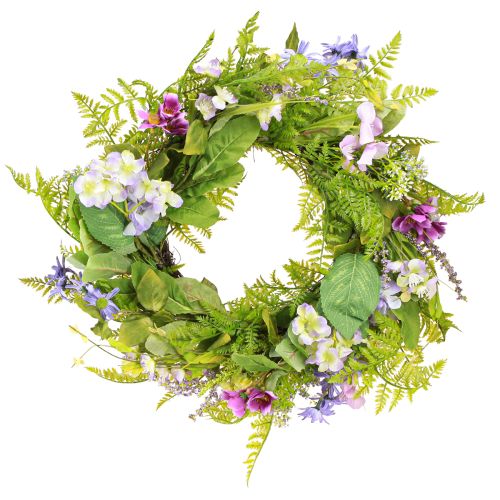 Floristik24 Wieniec ze sztucznych kwiatów z wieńcem winorośli w kolorze W13cm Ø55cm