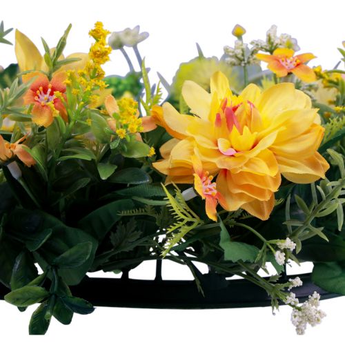 Floristik24 Wianek na drzwi dekoracja ścienna kwiaty dalie Banksia żółte Ø35cm
