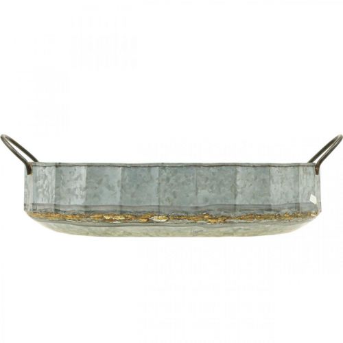 Produkt Miska na kwiaty metalowa miska cynkowa antyczny zestaw 2 szt. L45cm/59cm