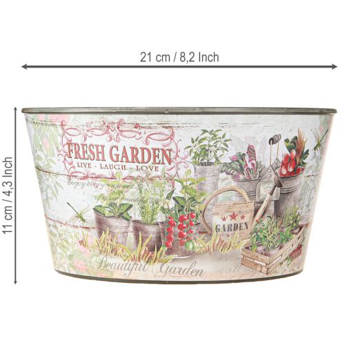 Produkt Miska na kwiaty vintage plastikowa Fresh Garden kolorowa Ø21cm 2szt