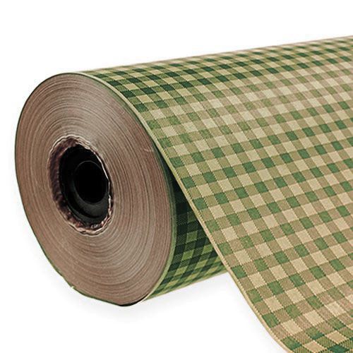 Jedwab kwiatowy 50cm w kratkę zielony 5kg