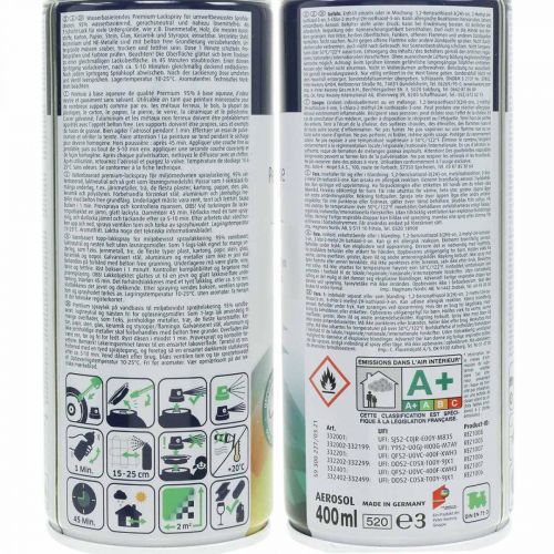 Produkt Bezbeltonowa farba wodna w sprayu szary wysoki połysk w sprayu jasnoszary 400ml