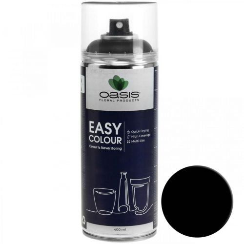 Floristik24 OASIS® Easy Color Spray, czarna farba w sprayu 400ml