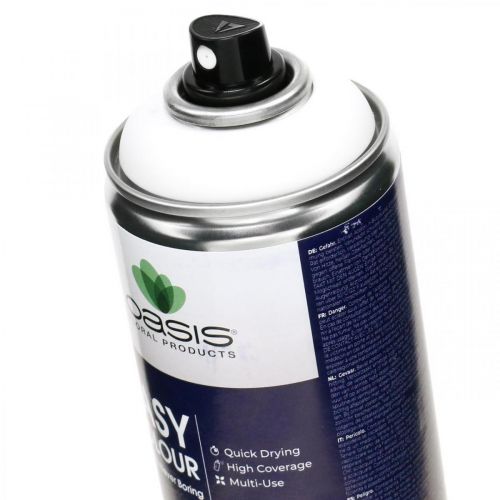 Floristik24 OASIS® Easy Color Spray, biała farba w sprayu, dekoracja zimowa 400ml