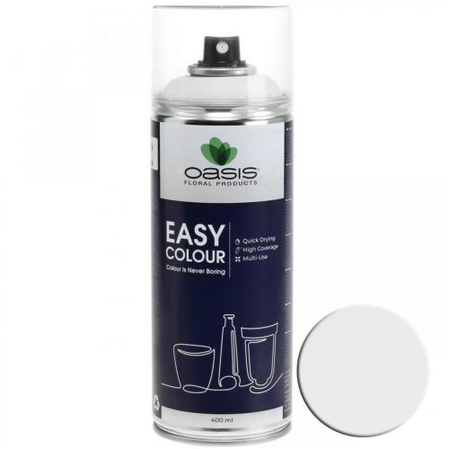 Floristik24 OASIS® Easy Color Spray, biała farba w sprayu, dekoracja zimowa 400ml