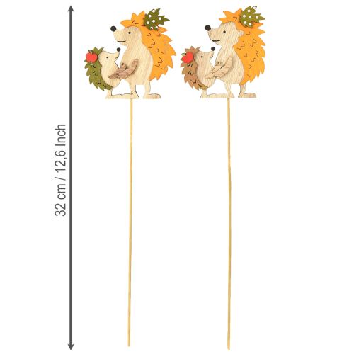 Produkt Kwiatek jeżyk z dzieckiem jesienna dekoracja drewniana 8,5cm 8 szt