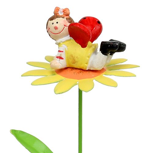 Floristik24 Kwiaty wtyczka metalowa kwiat assort. 6,5cm L32cm 4szt.