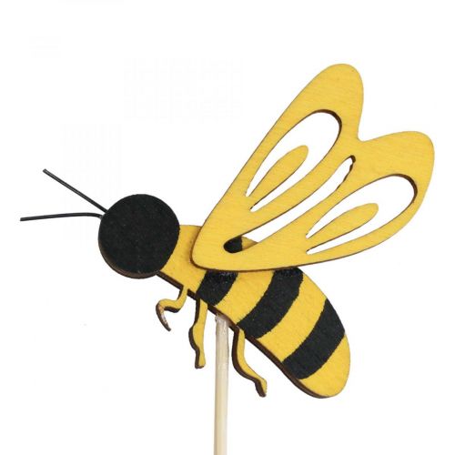 Floristik24 Wtyczka kwiatowa pszczoła dekoracyjna wtyk pszczoła dekoracyjna z drewna 7cm 12szt