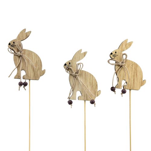 Produkt Korek kwiatowy drewniany zajączek wielkanocny dekoracja-zajączek 8cm x 6cm 12 szt