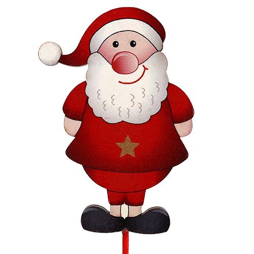 Floristik24 Zatyczka kwiatowa Mikołaj 12szt.