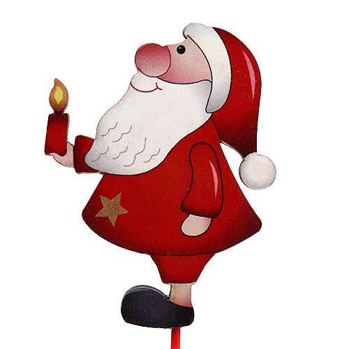 Floristik24 Zatyczka kwiatowa Mikołaj 12szt.