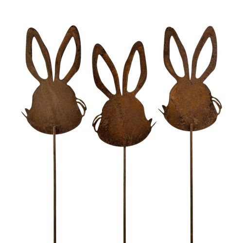 Kwiatek rdzawy królik dekoracja 7,5cm×11,5cm 6 szt