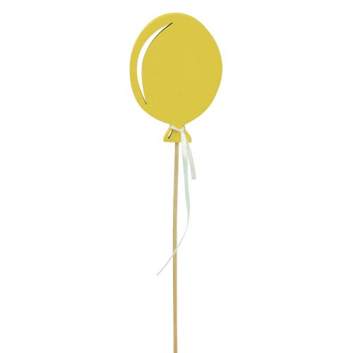 Floristik24 Kwiatowa dekoracja bukietowa ozdoba na wierzch tortu balon żółty 28cm 8szt