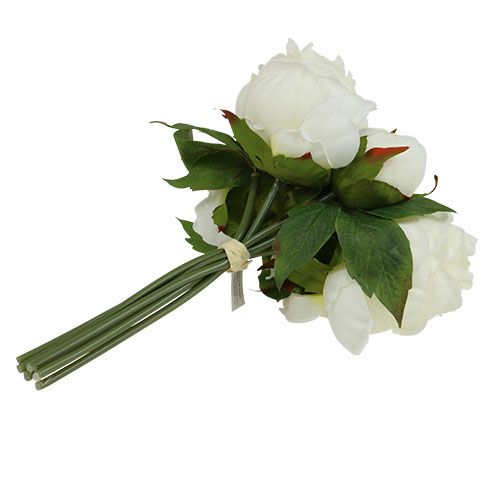 Floristik24 Bukiet Piwonii Białych L30cm