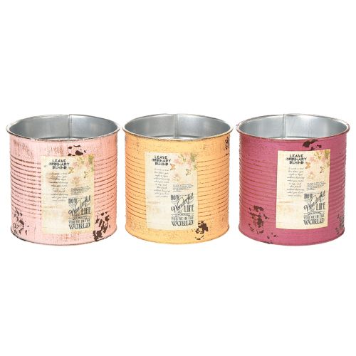 Produkt Doniczka w stylu vintage do salonu i biura, 15 cm, 3 szt.