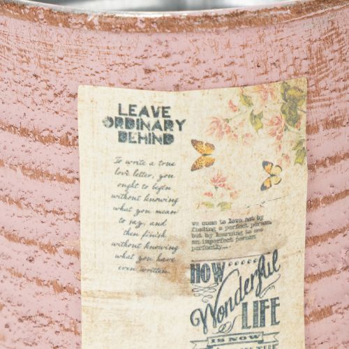 Produkt Doniczka ozdobna puszka okrągła antyczna róża metalowa Ø8cm wys.7,5cm