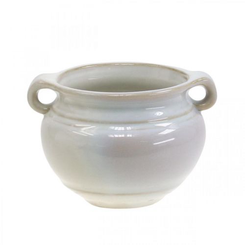 Produkt Doniczka z uchwytem doniczka ceramiczna doniczka biała Ø10cm