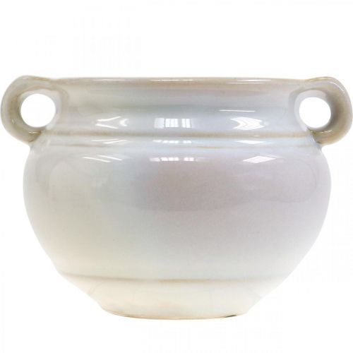 Produkt Doniczka z uchwytem doniczka ceramiczna doniczka biała Ø10cm