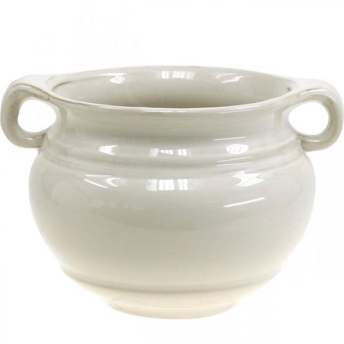 Produkt Doniczka z uchwytem Sadzarka Ceramiczna doniczka biała Ø14cm