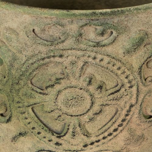 Produkt Doniczka metalowa, zielona, vintage, Ø22 cm–13,5 cm, zestaw 3 szt.