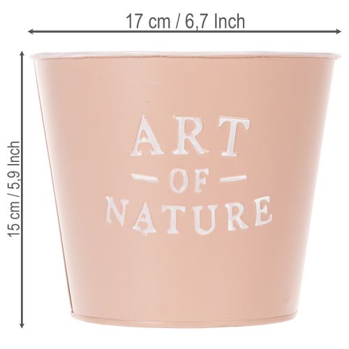 Produkt Doniczka cynkowa Art of Nature, antyczna róża, Ø17,5cm, wys. 15cm