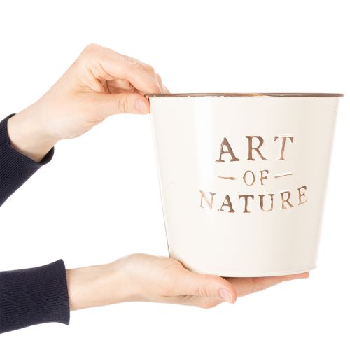 Produkt Doniczka cynkowa Art of Nature Kremowa Ø17,5cm W15cm