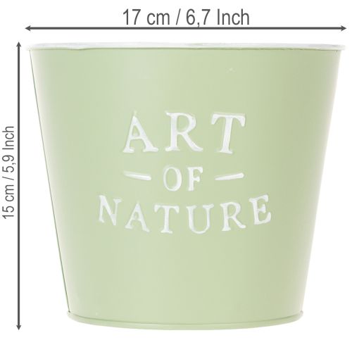 Produkt Doniczka cynkowa Art of Nature miętowo-zielona Ø17,5cm wys.15cm