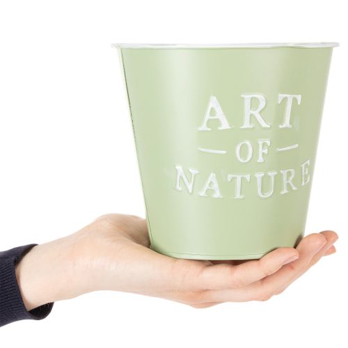 Produkt Doniczka cynkowa Art of Nature miętowo-zielona Ø17,5cm wys.15cm