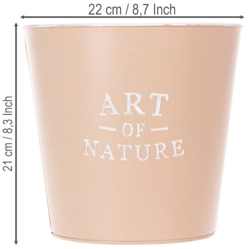 Produkt Doniczka metalowa cynkowa, antyczna róża, Ø22cm, wys. 21cm