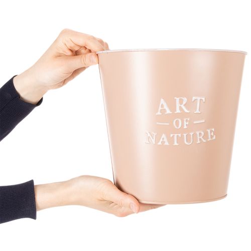 Metalowe osłonki na doniczki Art of Nature 22 cm pastelowe 2 sztuki | Floristik24.pl