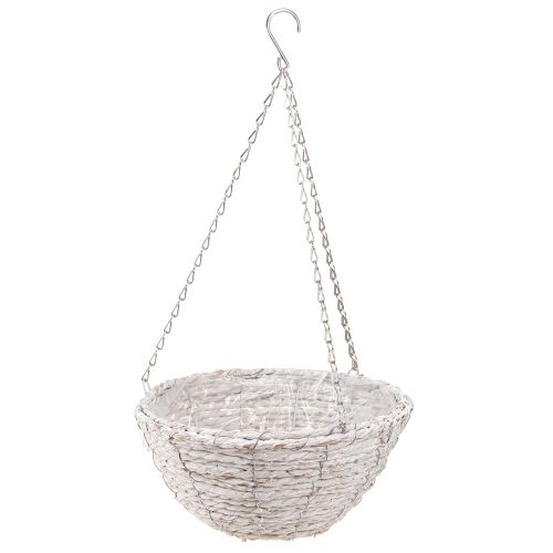Produkt Doniczka wisząca słoma naturalna biała Ø28cm H15cm 2szt