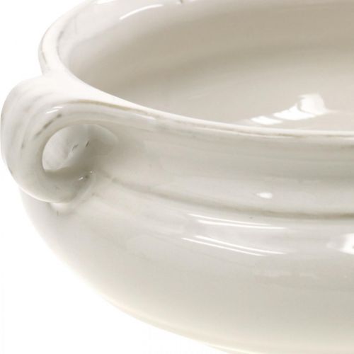 Floristik24 Doniczka z uchwytem Doniczka Ceramiczna Doniczka Biała Ø22cm