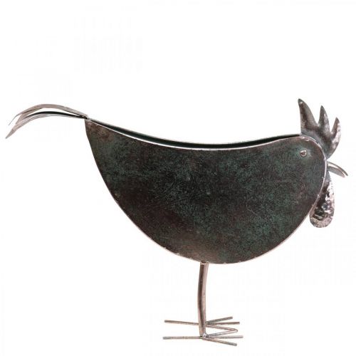 Produkt Doniczka Kurczak Metalowy Ptak Metaliczny Różowy 51×16×37cm