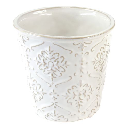 Floristik24 Doniczka ceramiczna biała kremowa beżowa Ø13,5cm 2 szt