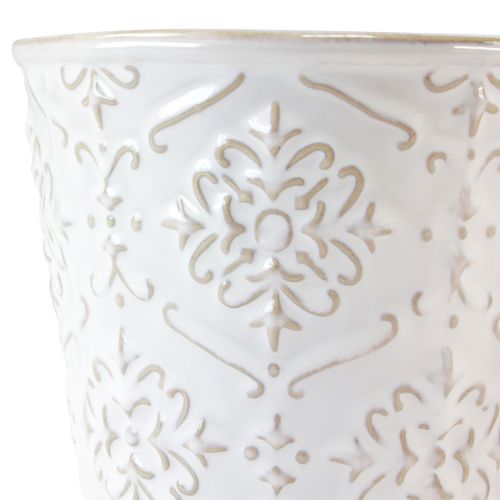 Floristik24 Doniczka ceramiczna biała kremowa beżowa Ø13,5cm 2 szt
