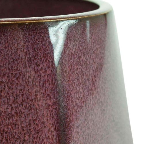 Floristik24 Doniczka ceramiczna czerwona sześciokątna Ø14cm wys.12cm