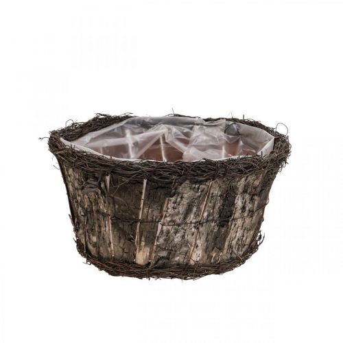 Floristik24 Doniczka doniczkowa okrągła kora brzozy Ø28cm W15cm