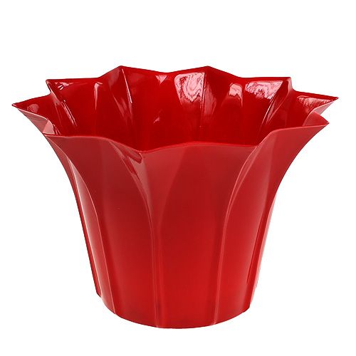 Floristik24 Doniczka plastikowa Ø14cm Czerwona 10szt