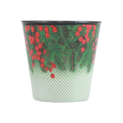 Wiadro doniczki świątecznej Ilex Ø11cm W10,5cm