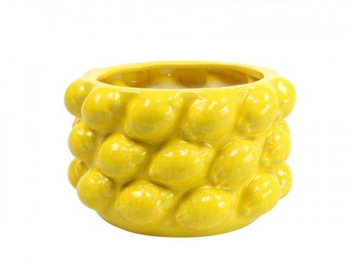 Produkt Doniczka cytrynowa ceramiczna żółta Ø18,5cm W12cm