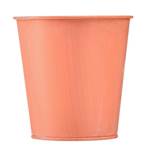 Produkt Doniczka z motywem kwiatowym morelowo-żółta Ø10,5cm W10,5cm
