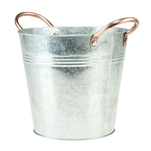 Floristik24 Doniczka z uchwytami metalowym wiadrem Ø14cm W13,5cm