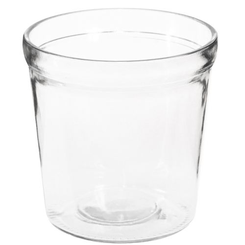 Floristik24 Doniczka szklana przezroczysta stożkowa Ø12cm W12,5cm 2szt