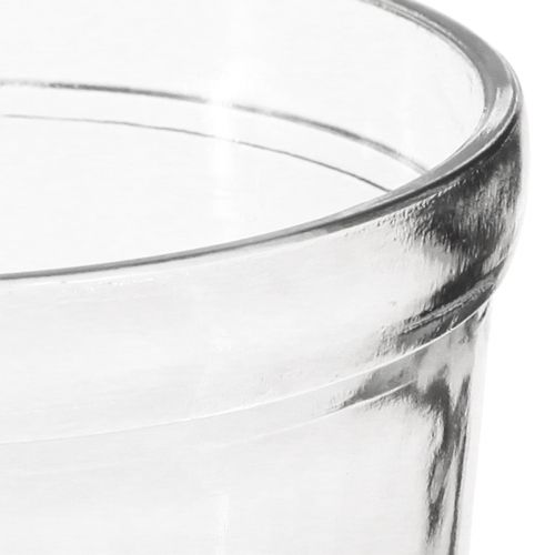 Floristik24 Doniczka szklana przezroczysta stożkowa Ø12cm W12,5cm 2szt